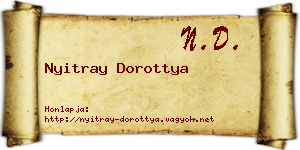 Nyitray Dorottya névjegykártya
